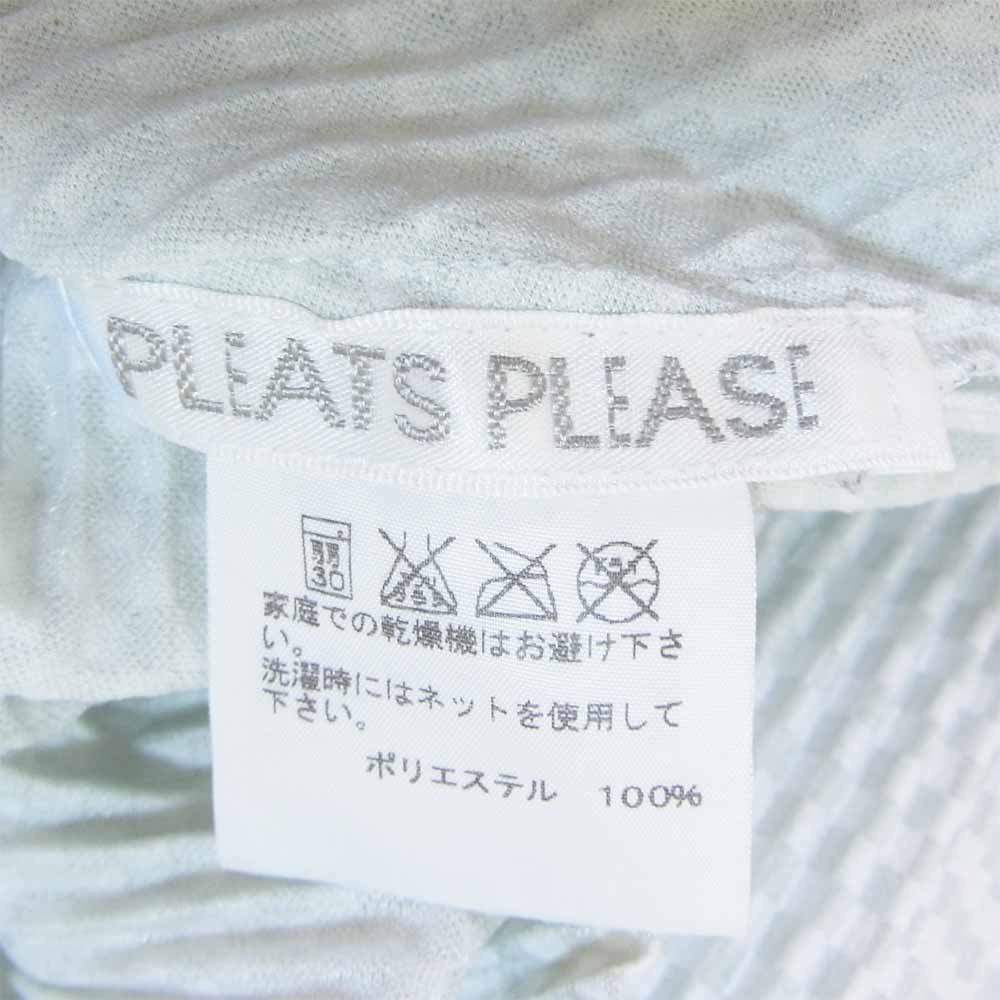 PLEATS PLEASE プリーツプリーズ ISSEY MIYAKE イッセイミヤケ フレンチスリーブ カットソー 薄灰白系 3【中古】