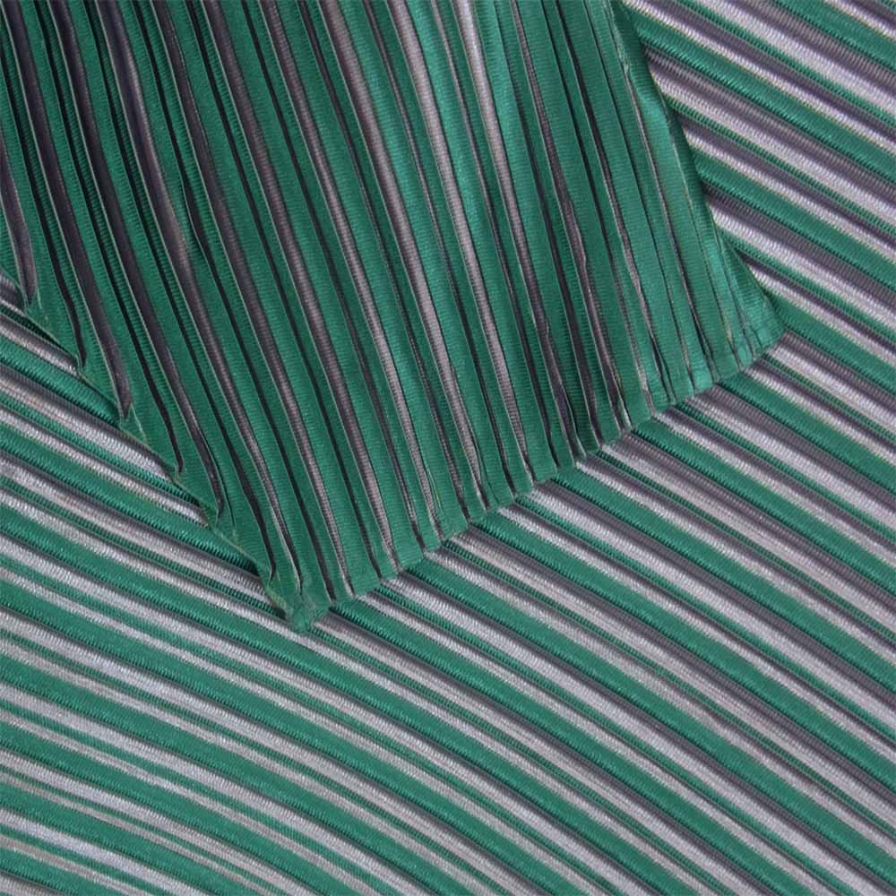 PLEATS PLEASE プリーツプリーズ ISSEY MIYAKE イッセイミヤケ 横プリーツ アシンメトリー ボックス シルエット カットソー グリーン系 3【中古】