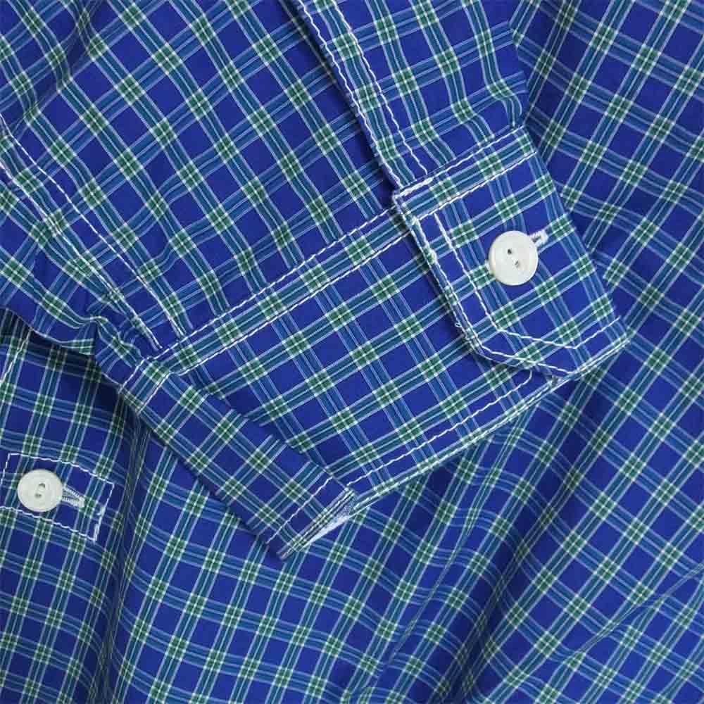 JUNYA WATANABE COMME des GARCONS MAN ジュンヤワタナベコムデギャルソンマン WF-B018 20AD チェック 切替 長袖シャツ ブルー系 L【新古品】【未使用】【中古】