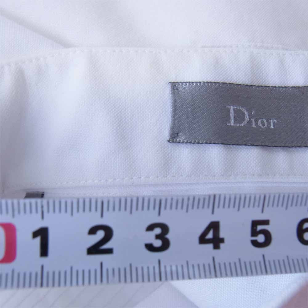 DIOR HOMME ディオールオム 05AW 5HH1051213 エディ期 ピンタック スタンドカラー ドレス シャツ ホワイト系 38【中古】