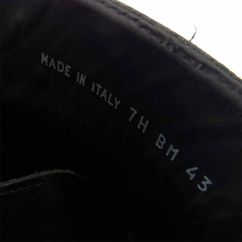DIOR HOMME ディオールオム 07AW 7H BM レザー コンバット ブーツ ブラック系 43【中古】
