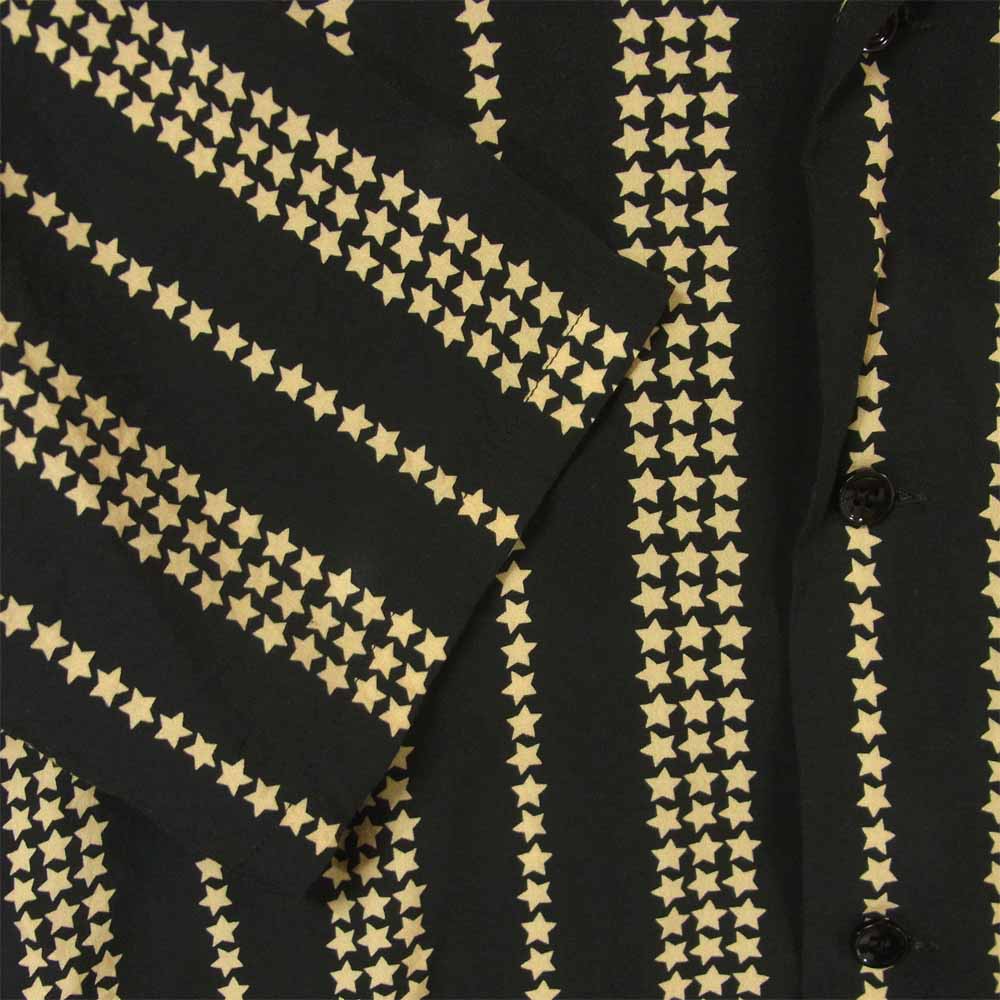 SAINT LAURENT サンローラン 19SS 507592 国内正規品 スター ストライプ レーヨン 半袖 シャツ ブラック系 38【中古】