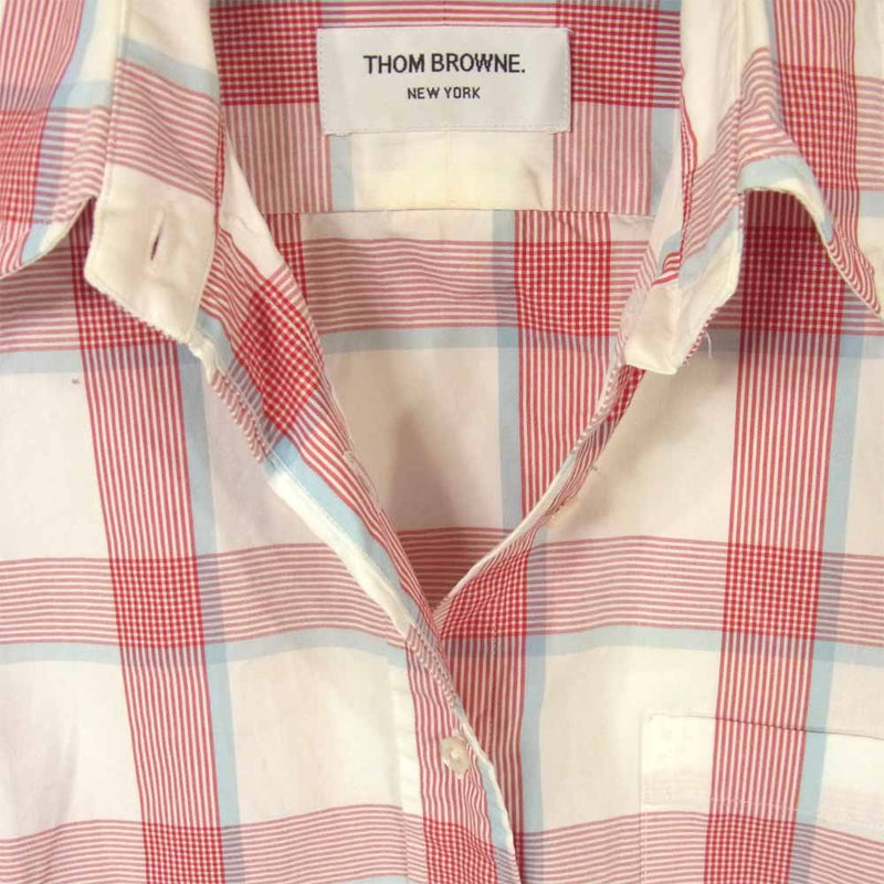 THOM BROWNE トムブラウン チェック 半袖 シャツ コットン アメリカ製