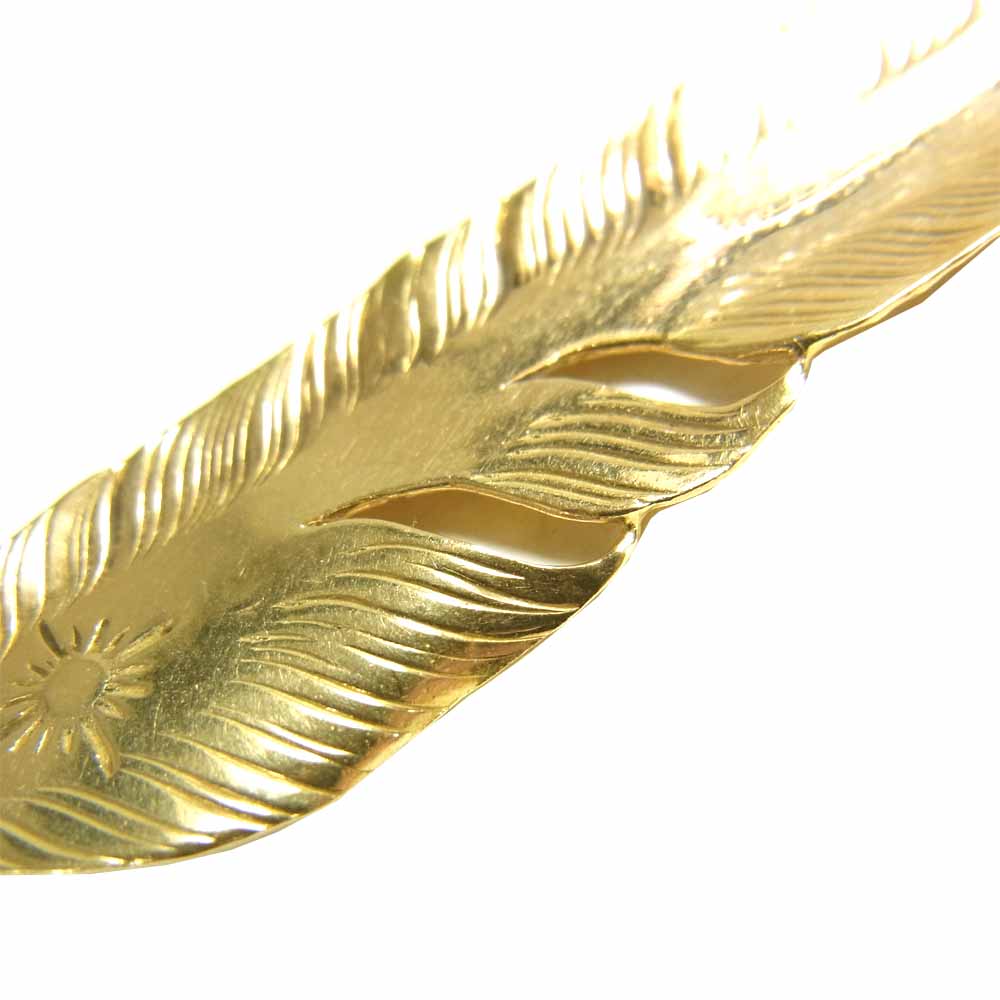 ARIZONA FREEDOM アリゾナフリーダム 18K 全金 フェザー ペンダント トップ 70mm ゴールド系【中古】