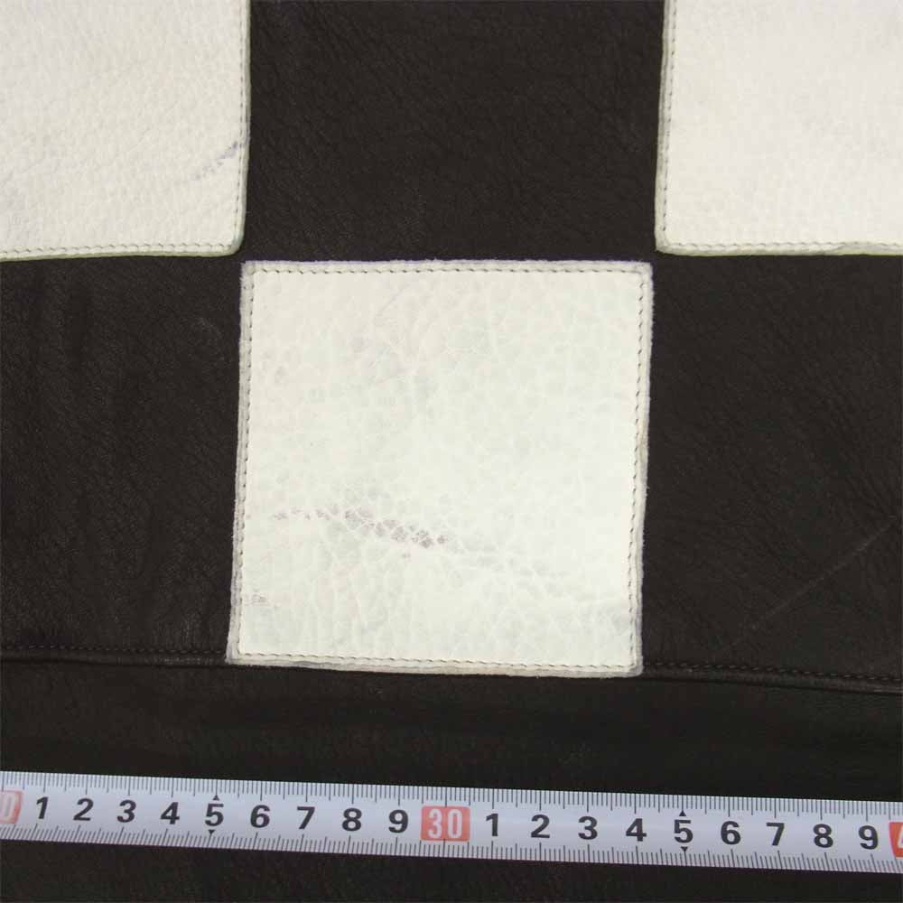 The REAL McCOY'S ザリアルマッコイズ 19AW BUCO ブコ DEERSKIN RACING VEST CHECKER ディア スキン レザー ベスト ブラック系 40【中古】