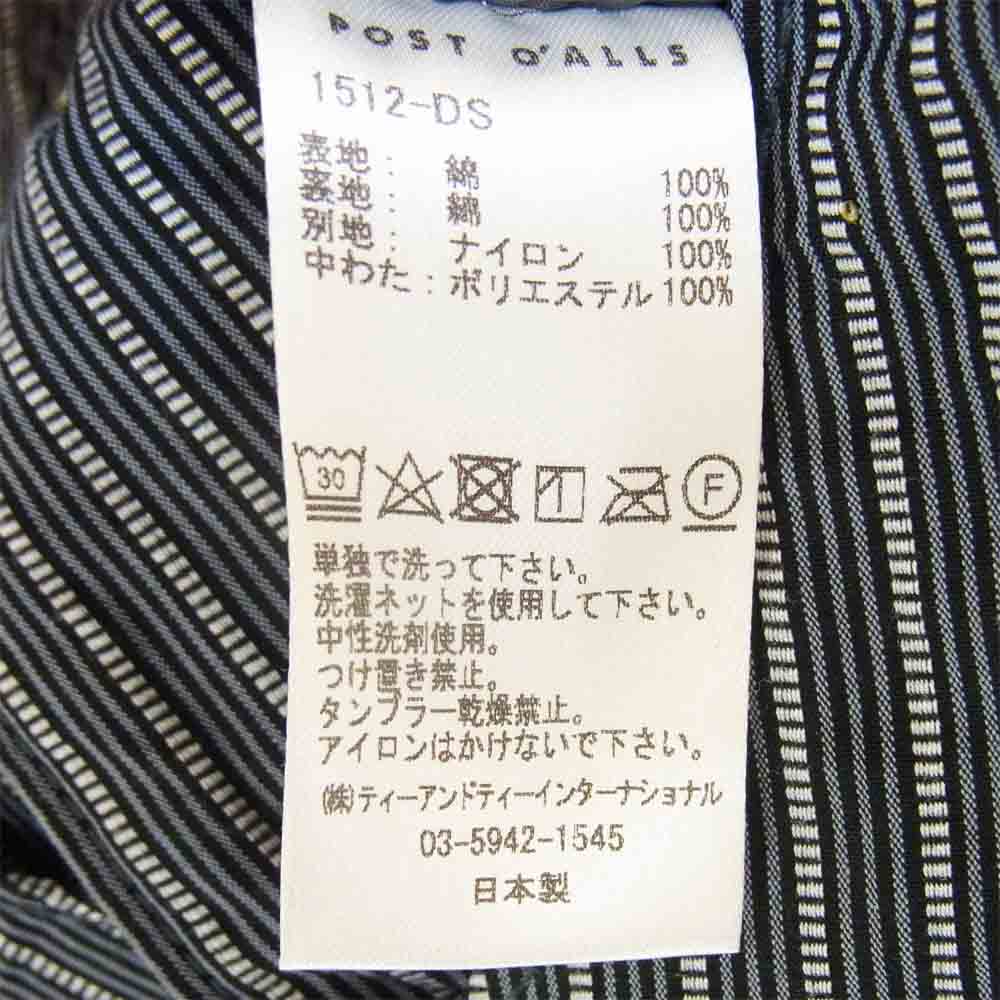 POST OVERALLS ポストオーバーオールズ Royal Traveler vest ロイヤル トラベラー 中綿 シンサレート ベスト ブラック系 M【美品】【中古】