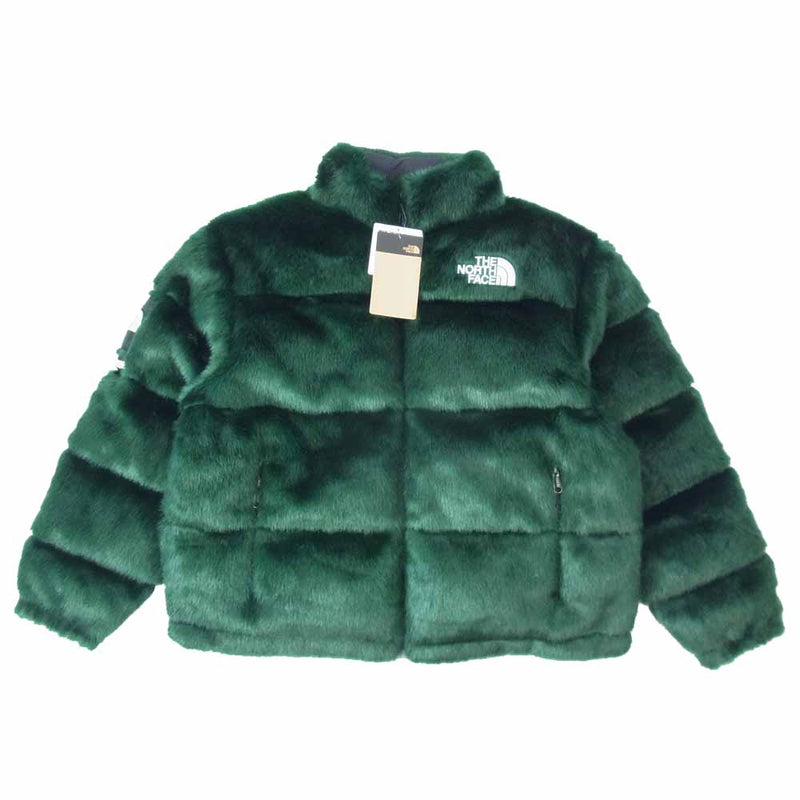 Supreme Fur Nuptse Jacket ノースシュプーリーム緑S