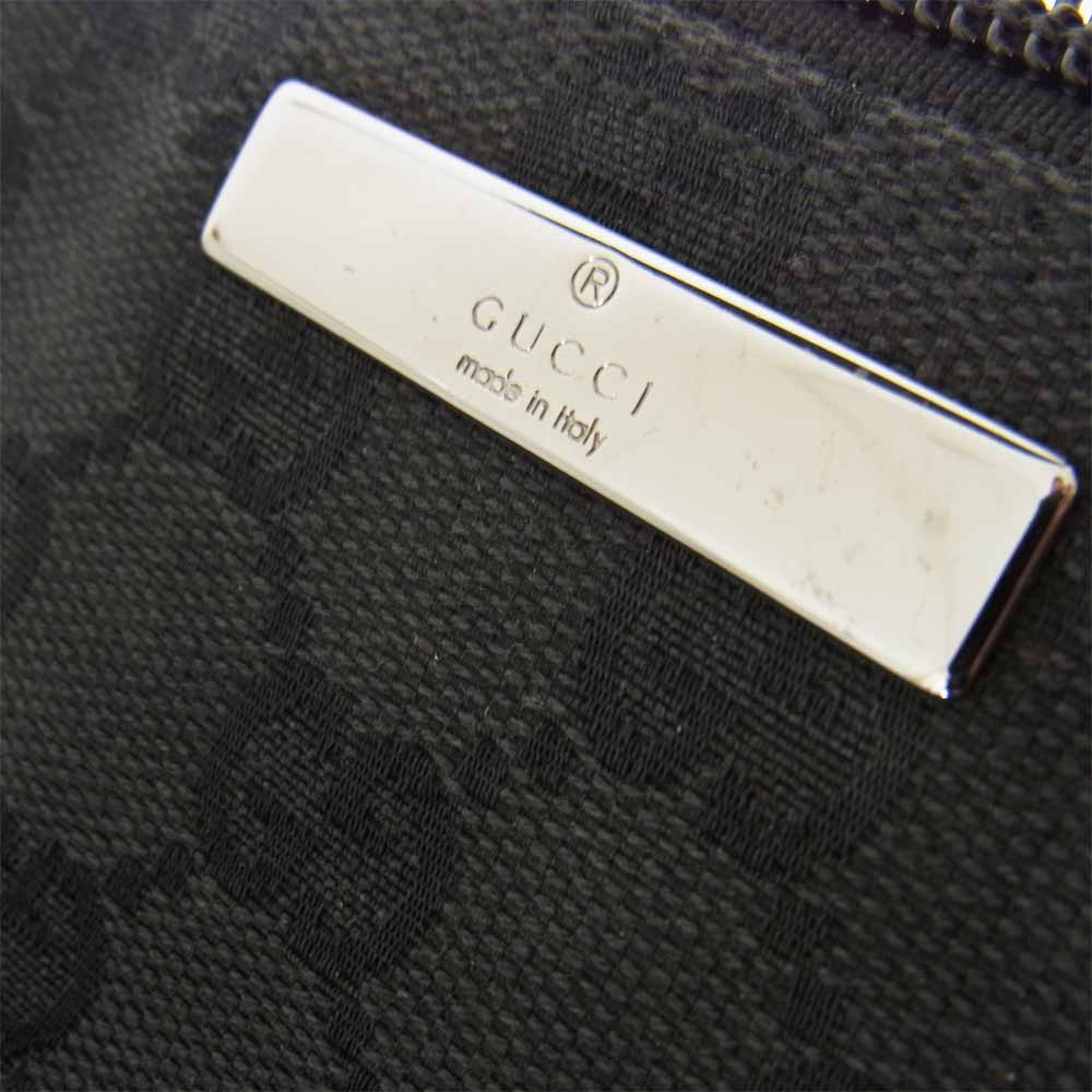 GUCCI グッチ 7198 GGキャンバス アクセサリー ポーチ ブラック系【中古】