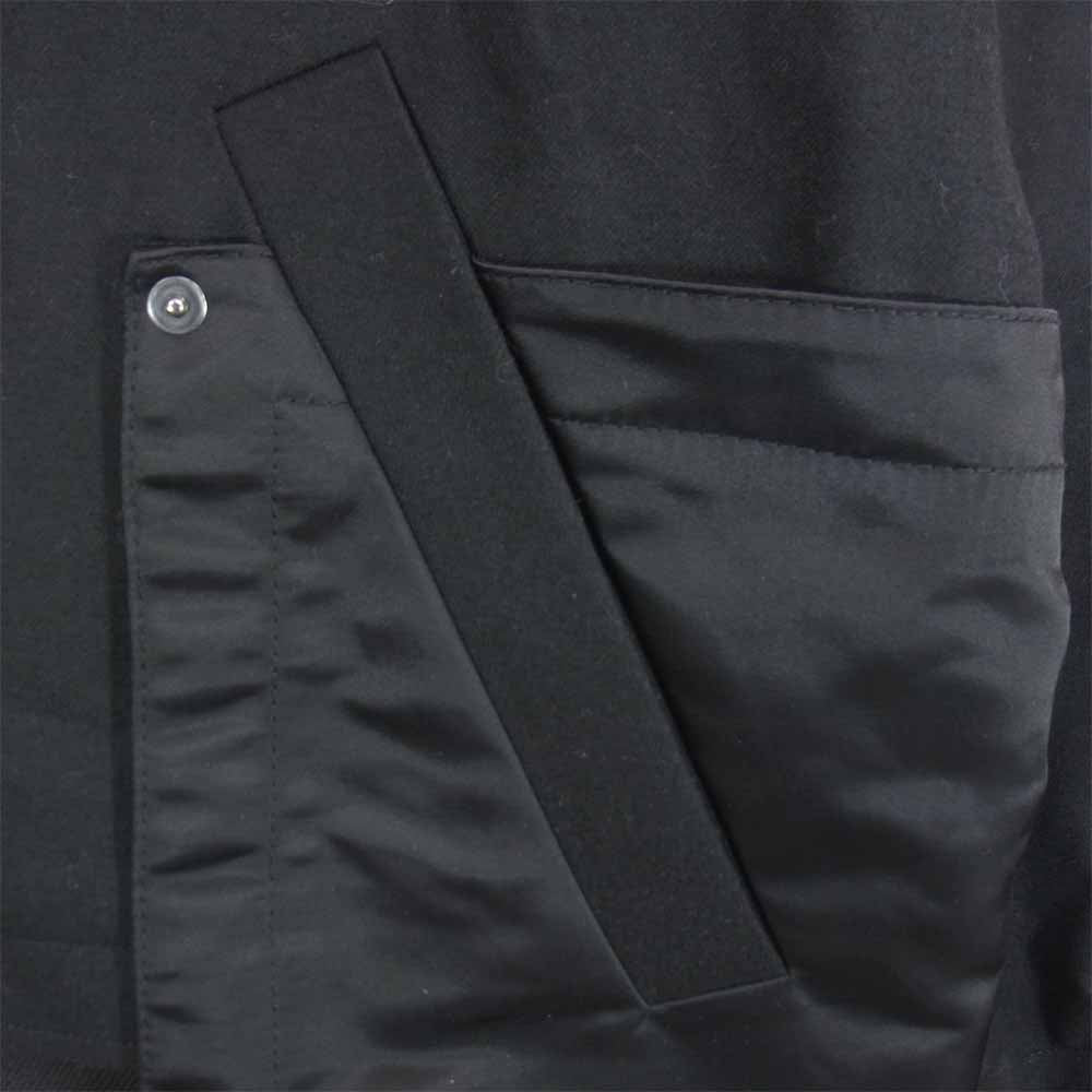 Sacai サカイ 20-02526M Fabric Combo Blouson ファブリック コンボ ブルゾン 異素材切替 ジャケット ブラック系 2【美品】【中古】
