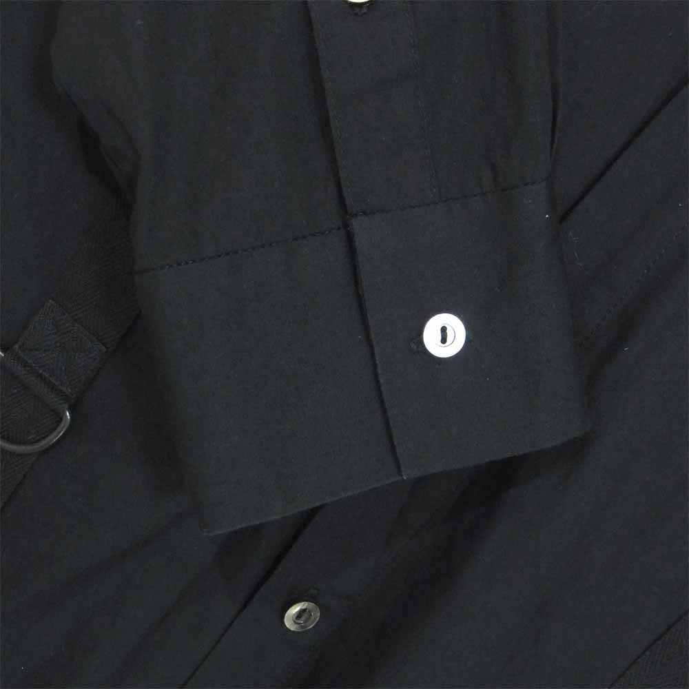 NUMBER(N)INE ナンバーナイン 17SS DW-5600VT Dカン付き シャツ 日本製 長袖シャツ ベルト ブラック系 4【中古】
