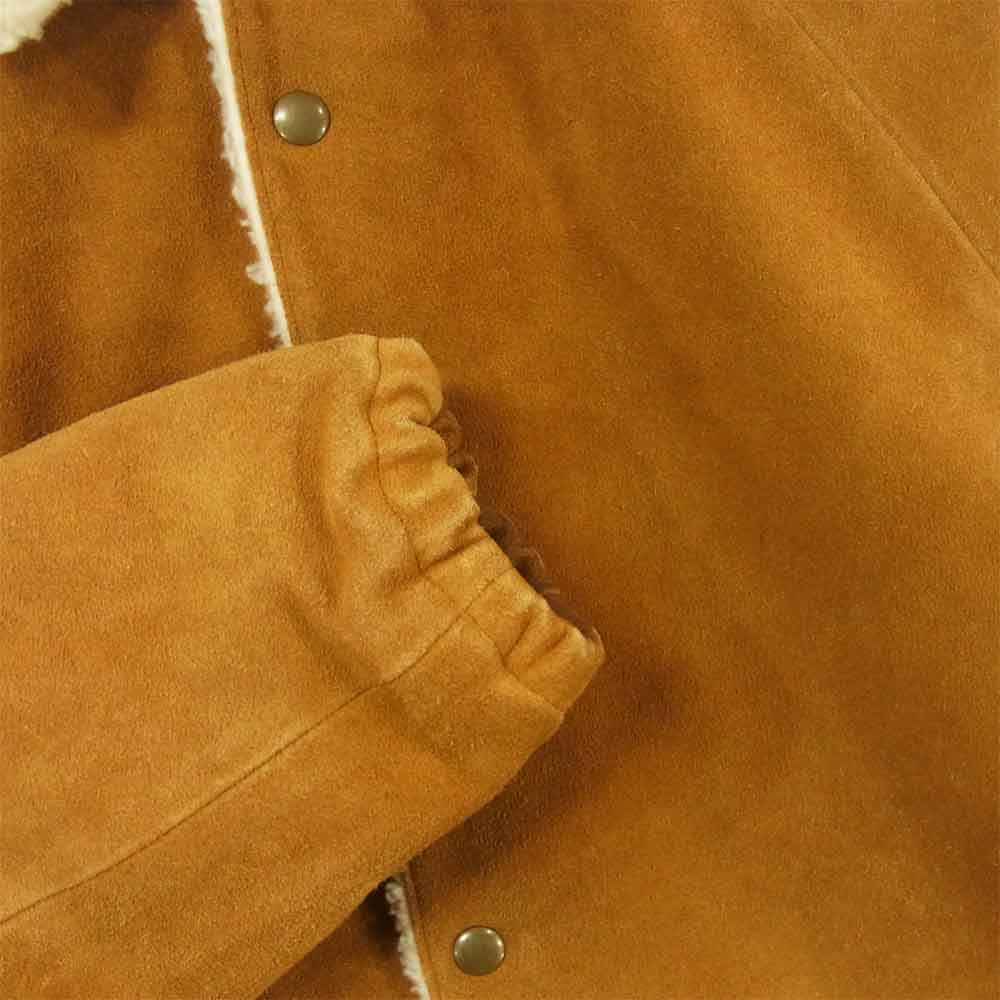 ビームスサーフ × SK8 SSZ 裏ボア スエード レザー コート ジャケット 中国製 ブラウン系 S【中古】