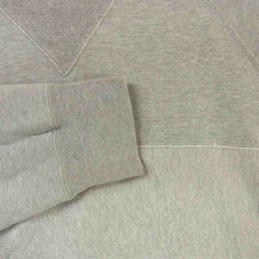 SASQUATCHfabrix. サスクワァッチファブリックス 14SS-CSS-001 WAR IS OVER SWEAT 三角パッチ スウェット グレー系 L【中古】