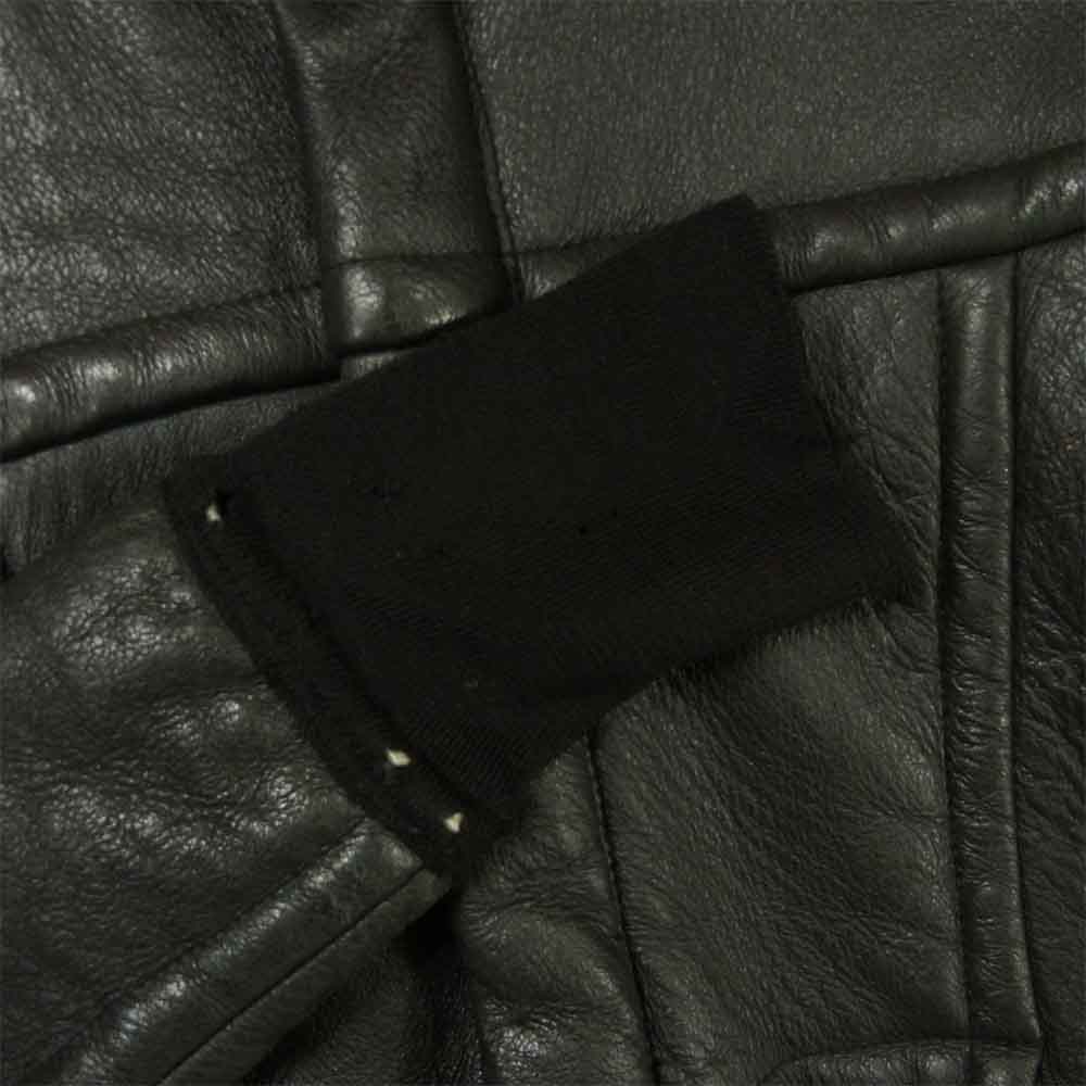 Rick Owens リックオウエンス 国内正規品 リアル ムートン レザー ジャケット イタリア製 ブラック系 S【中古】