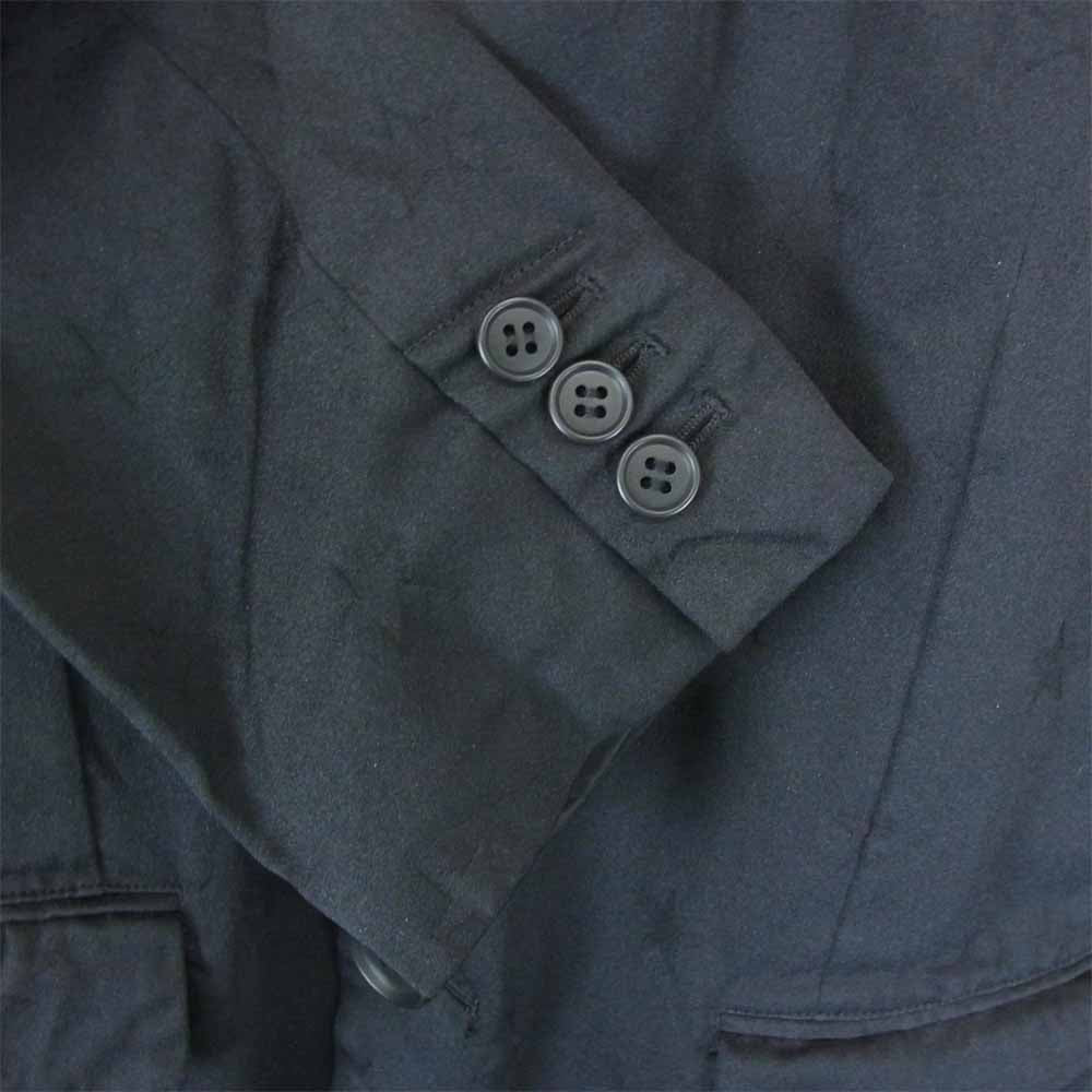 BLACK COMME des GARCONS ブラックコムデギャルソン ポリ縮絨 スター ジャケット ブラック系 M【中古】