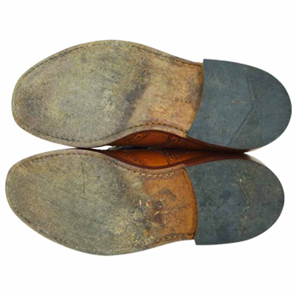 Tricker's トリッカーズ M5633 BOURTON バートン レザー ウイングチップ シューズ ライトブラウン系 8【中古】