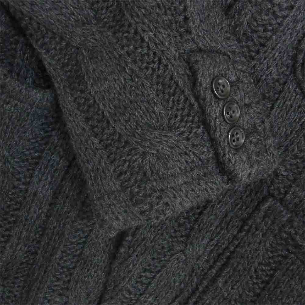 Engineered Garments エンジニアードガーメンツ knit Leisure Jacket Cable ケーブルニット ジャケット チャコール系 XS【極上美品】【中古】