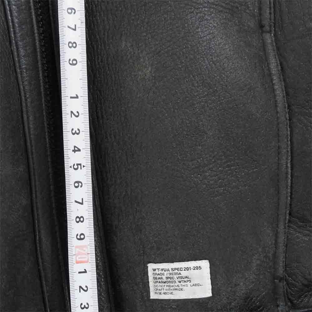 WTAPS ダブルタップス TSDT-JKM12 リアルムートン レザー ジャケット 羊革 ムートン ブラック系 表記無し【中古】