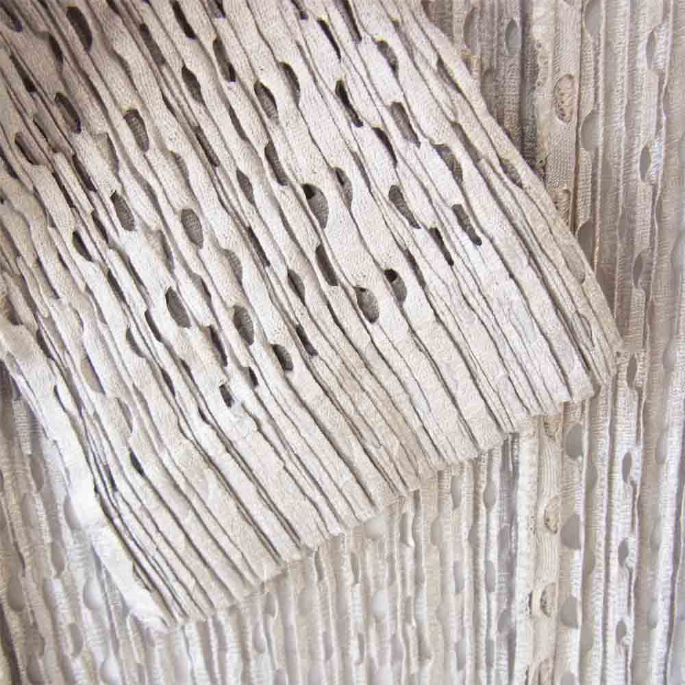 PLEATS PLEASE プリーツプリーズ PP73-J0813 ISSEY MIYAKE イッセイミヤケ プリーツ加工 メッシュ カーディガン シルバー シルバー系 3【中古】