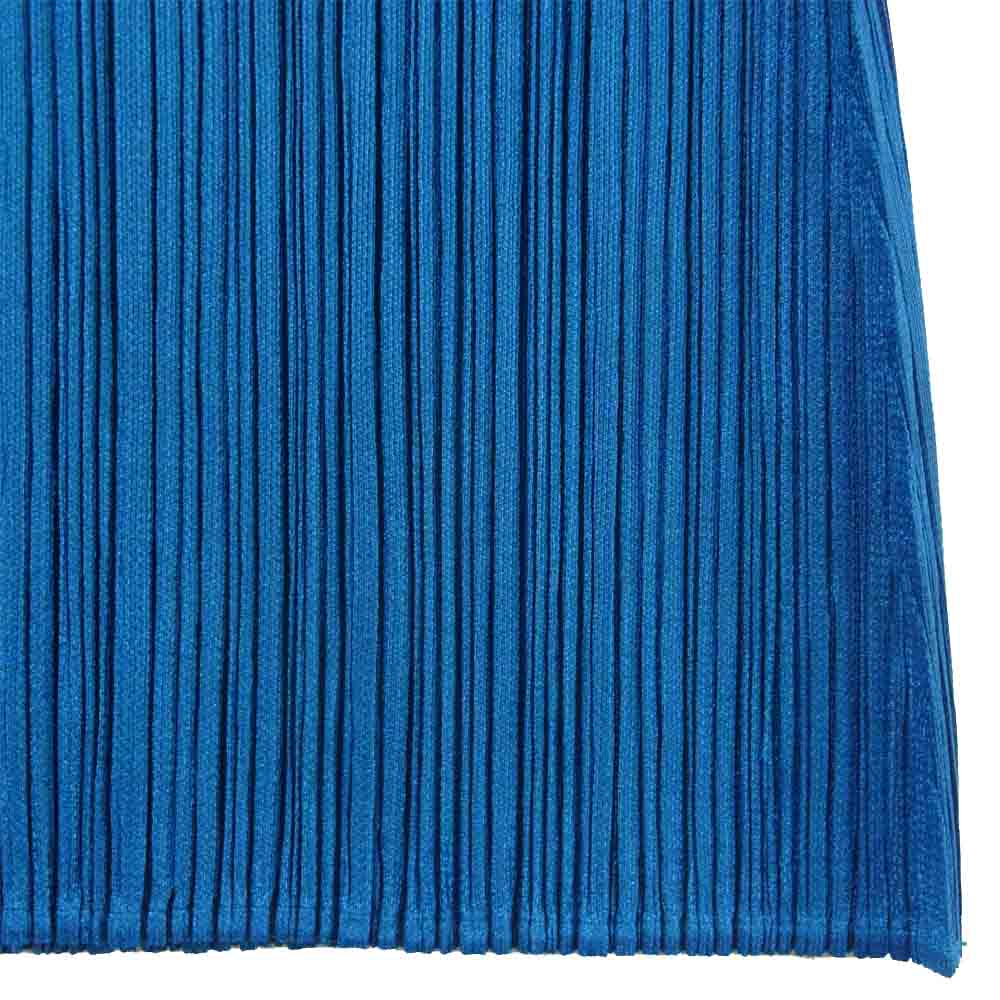 PLEATS PLEASE プリーツプリーズ PP91-JH414 ISSEY MIYAKE イッセイミヤケ プリーツ加工 フレンチスリーブ マキシ丈 ワンピース ブルー系 4【美品】【中古】