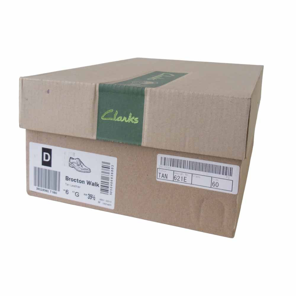 Clarks クラークス Brocton Walk ブルックリン ウォーク プレーントゥ シューズ ブラウン系 UK 6【中古】
