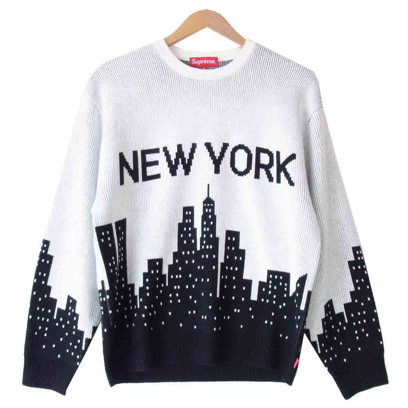 新品未使用　Supreme New York Sweater 白黒　M