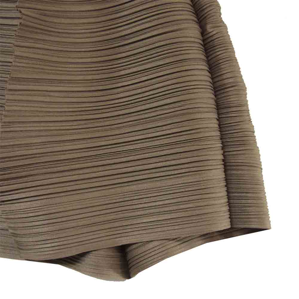 PLEATS PLEASE プリーツプリーズ PP41-JG591 ISSEY MIYAKE イッセイミヤケ バイカラー 横プリーツ タックフレア スカート ピンク系 グレー系 3【美品】【中古】