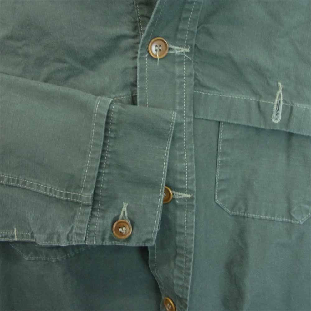 POST OVERALLS ポストオーバーオールズ ワークシャツ 長袖シャツ カーキ系 S【中古】