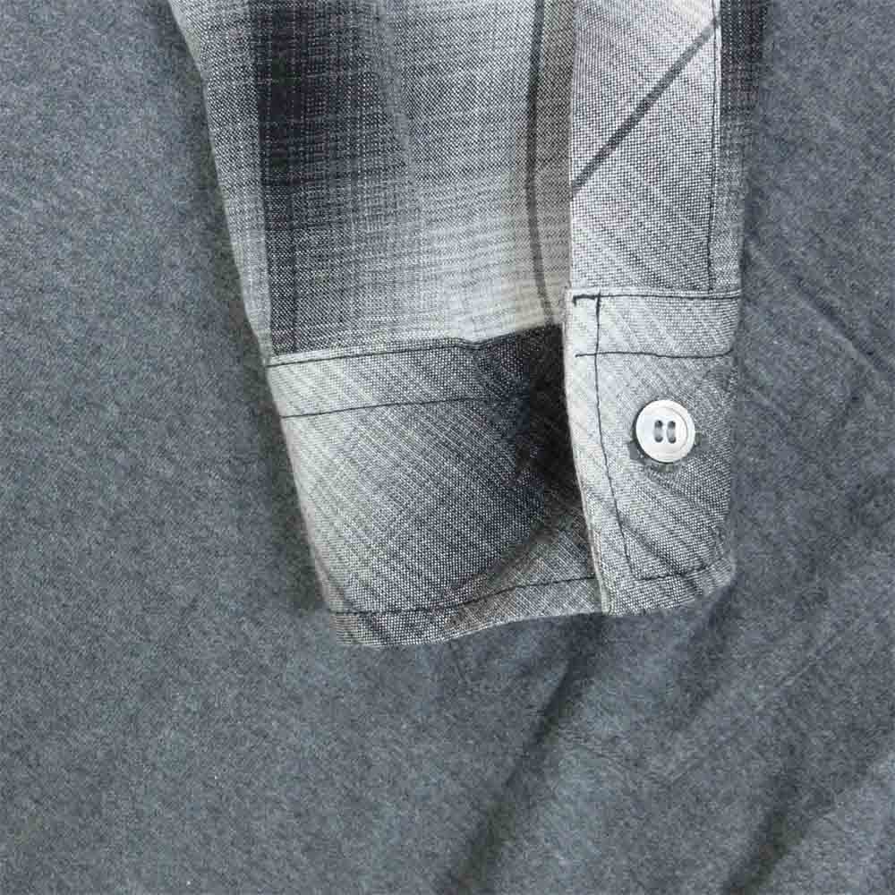 MIHARA YASUHIRO ミハラヤスヒロ 81663758 袖オンブレチェック 切替 ポケット付 カットソー グレー系 48【中古】
