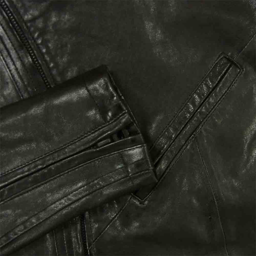 slowgun スロウガン 羊革 ラムレザー ライダース ジャケット 日本製 ブラック系 2【中古】
