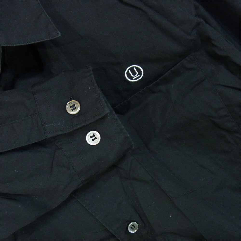 UNDERCOVER アンダーカバー 15AW N9404 U ロゴ 刺繍 シャツ 長袖シャツ コットン 日本製 ブラック系 1【中古】