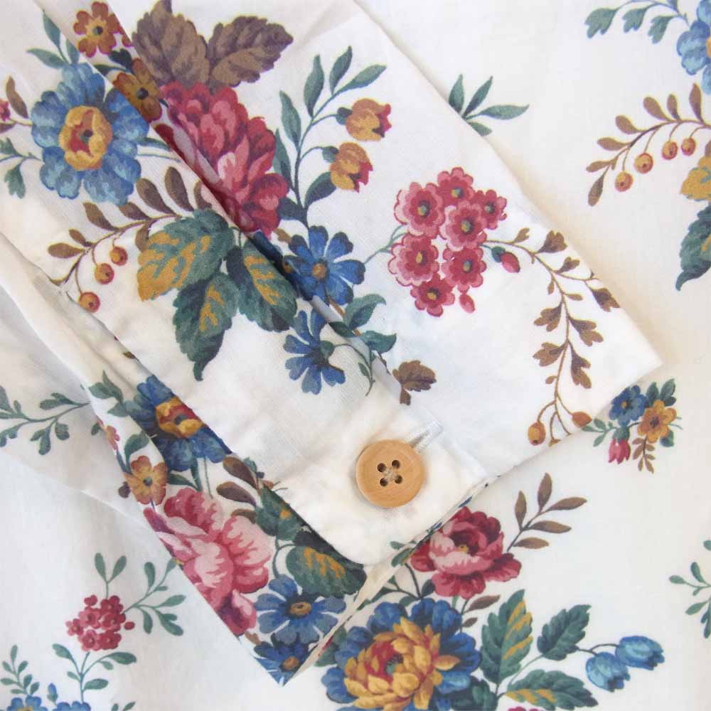 YAECA ヤエカ 90701 WRITE ライト A LINE DRESS SUSSEX S フラワープリント Aライン ドレス ホワイト系 M【中古】