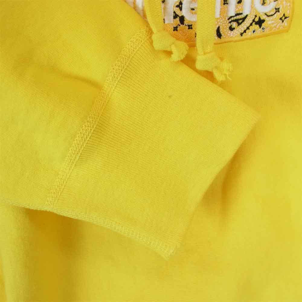 Supreme シュプリーム 19AW Bandana Box Logo Hooded Sweatshirt バンダナ ボックスロゴ パーカー イエロー系 M【新古品】【未使用】【中古】