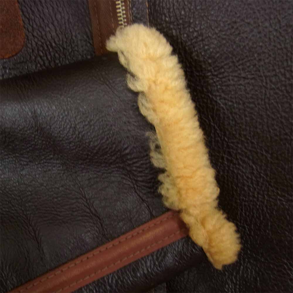 The REAL McCOY'S ザリアルマッコイズ 旧マッコイ D-1 ムートン フライト ジャケット ブラウン系 S【中古】