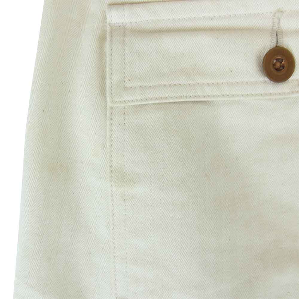 Nigel Cabourn ナイジェルケーボン 8020050000 ヘリンボーン ユーティリティ ベイカー パンツ ホワイト系 34【中古】