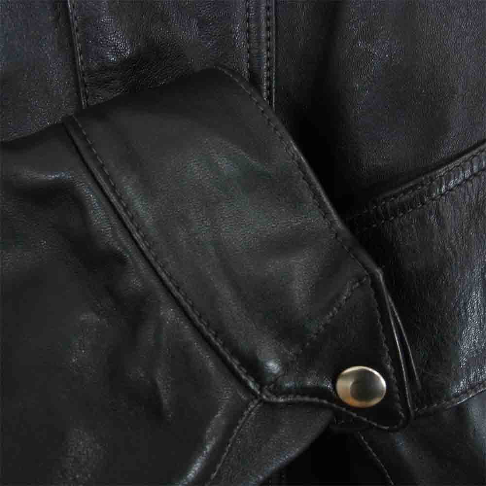 ジョーマッコイ LEATHER ENDURO TRIAL JACKET ホースハイド トレイル ブラック系 38【中古】
