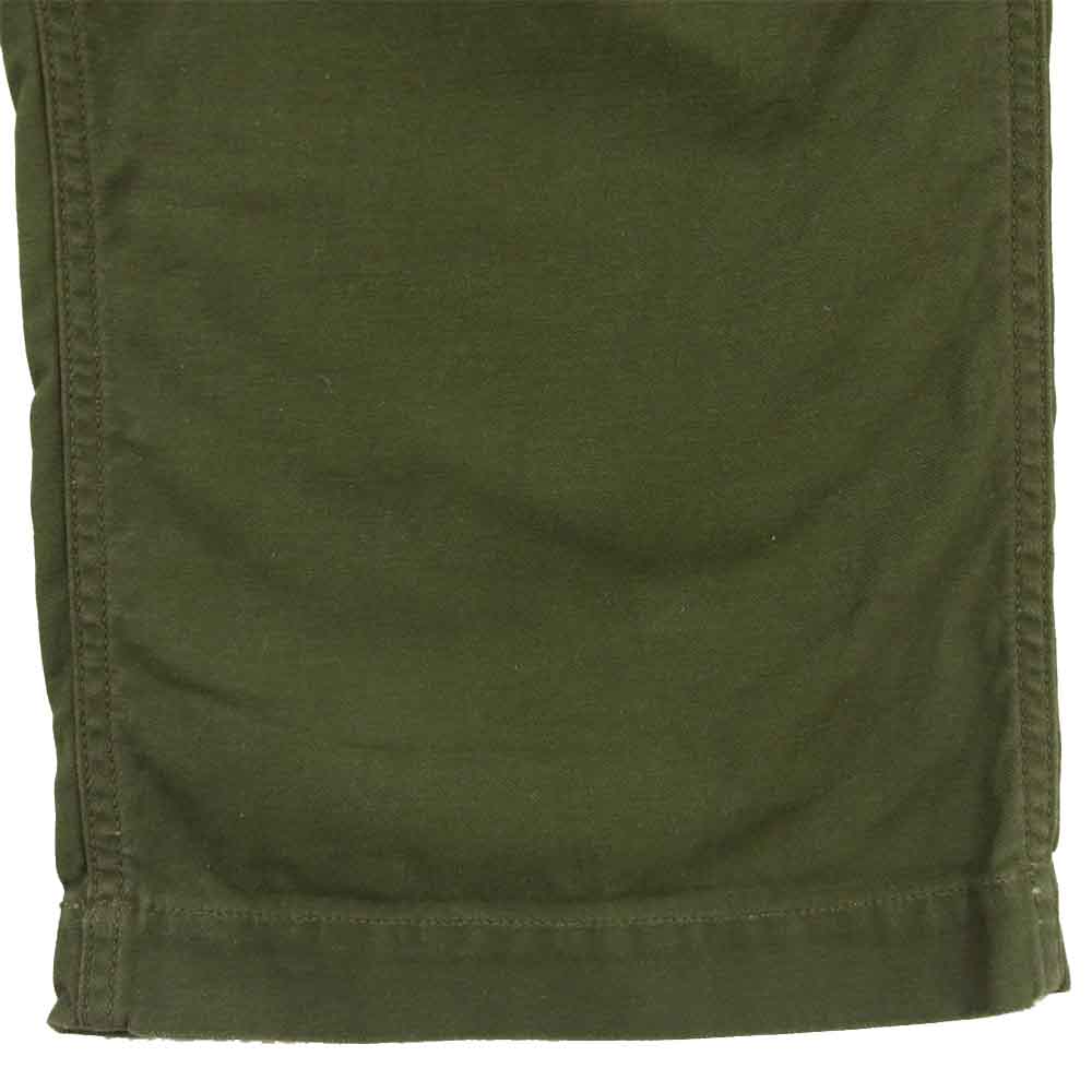 The REAL McCOY'S ザリアルマッコイズ COTTON SATEEN TROUSERS コットン サテン トラウザーズ ベイカー パンツ カーキ系 XL【中古】