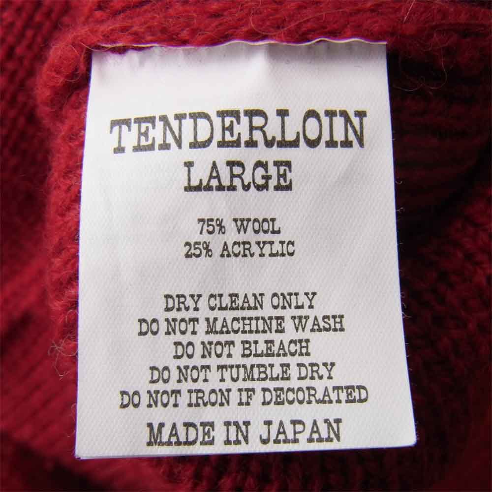 TENDERLOIN テンダーロイン T-SWEATER V Vネックニット レッド系 L【中古】
