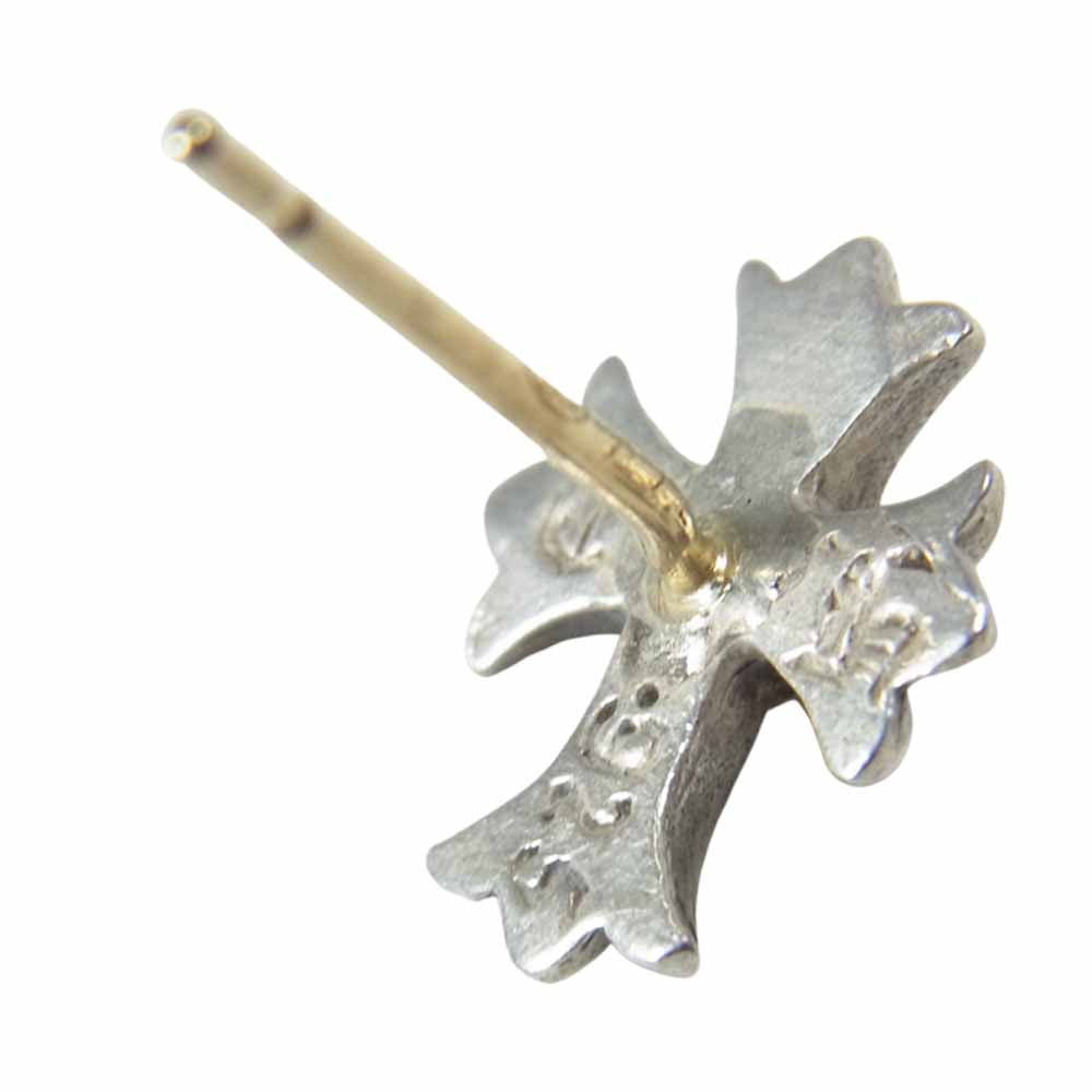 CHROME HEARTS クロムハーツ(原本無) No2 クロス スタッド ピアス シルバー系【中古】