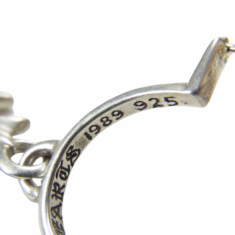 CHROME HEARTS クロムハーツ(原本無) TINY CH CROSS タイニー CHクロス フープ ピアス シルバー系【中古】