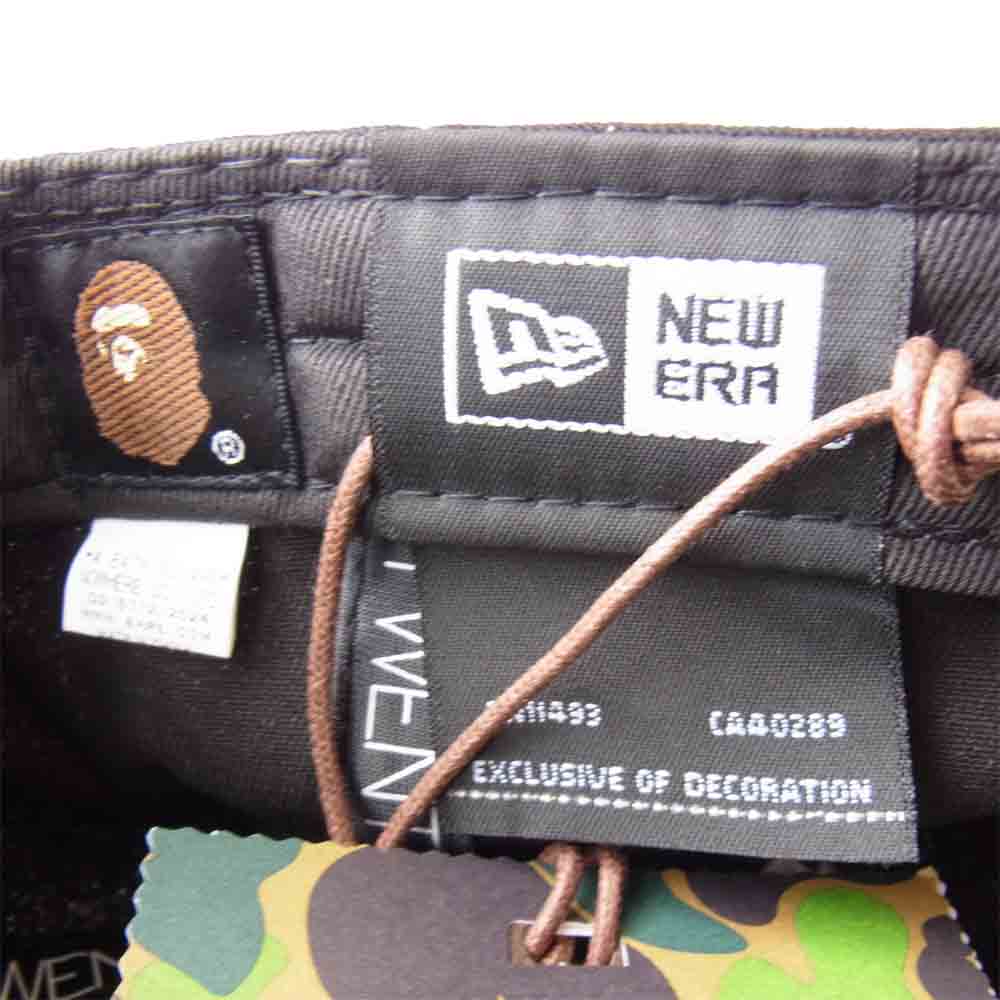 A BATHING APE アベイシングエイプ 001CPG801021X × ニューエラ NEW ERA 9TWENTY CAP フロントロゴ キャップ ブラック系 F【新古品】【未使用】【中古】