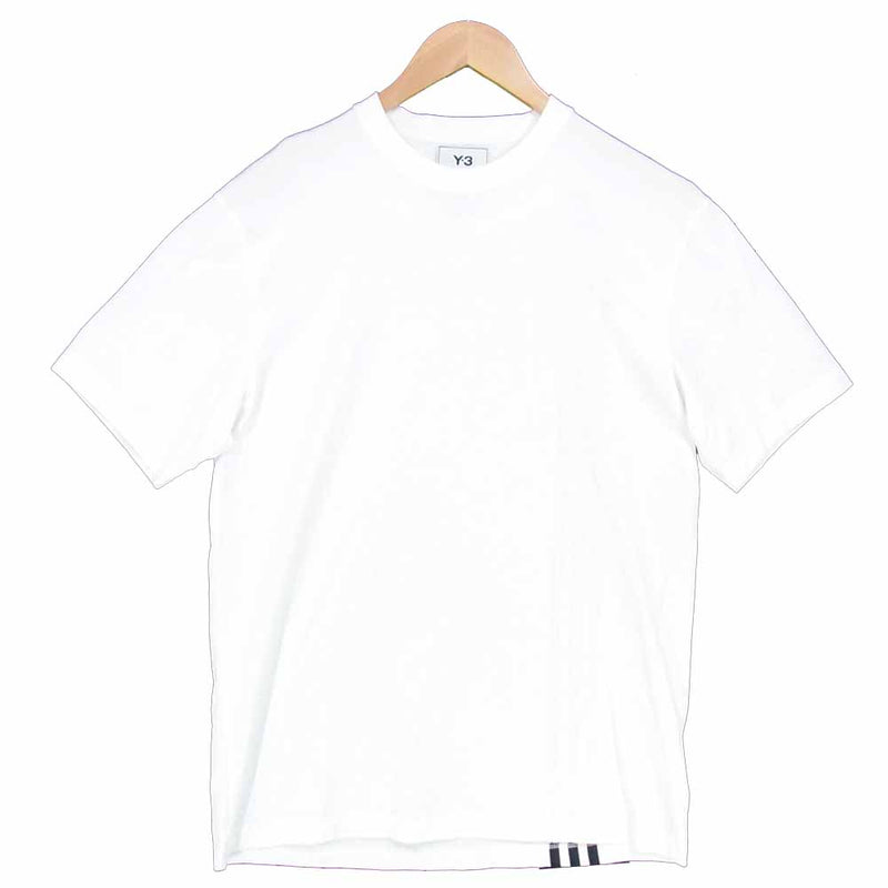 Yohji Yamamoto ヨウジヤマモト H16335 Y-3 ワイスリー バック 3ストライプ Tシャツ ホワイト系 XS【中古】