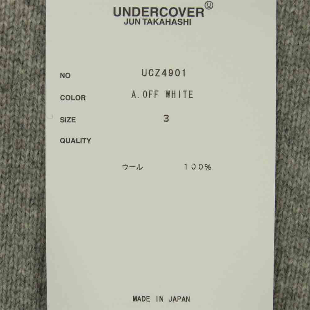 UNDERCOVER アンダーカバー 20AW UCZ4901 ブロックカラー タートルネック ニット A.OFF WHITE 3【新古品】【未使用】【中古】
