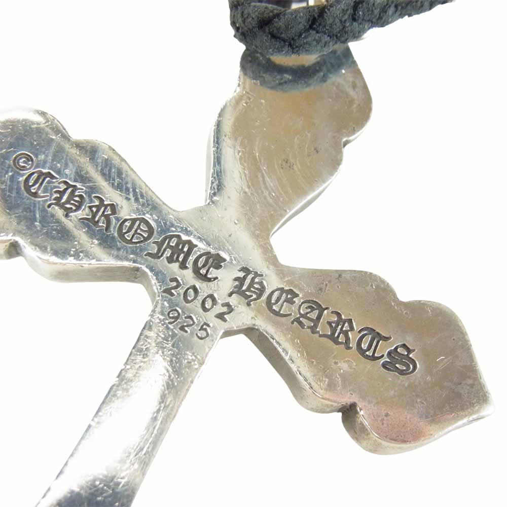 CHROME HEARTS クロムハーツ(原本無) SPADE CROSS ラージ スペード クロス ペンダント ネックレス シルバー系【中古】