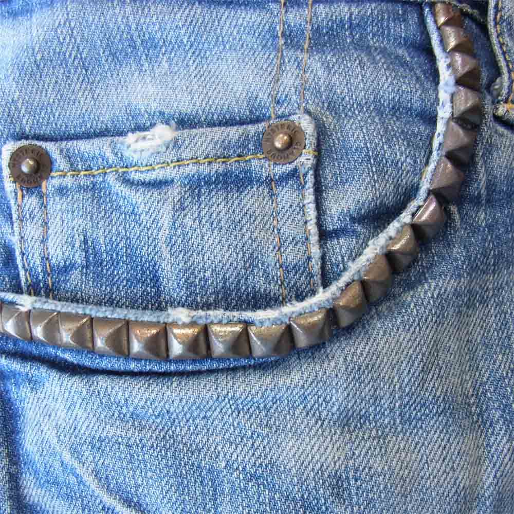 HYSTERIC GLAMOUR ヒステリックグラマー スタッズ デニム パンツ インディゴブルー系 32【中古】