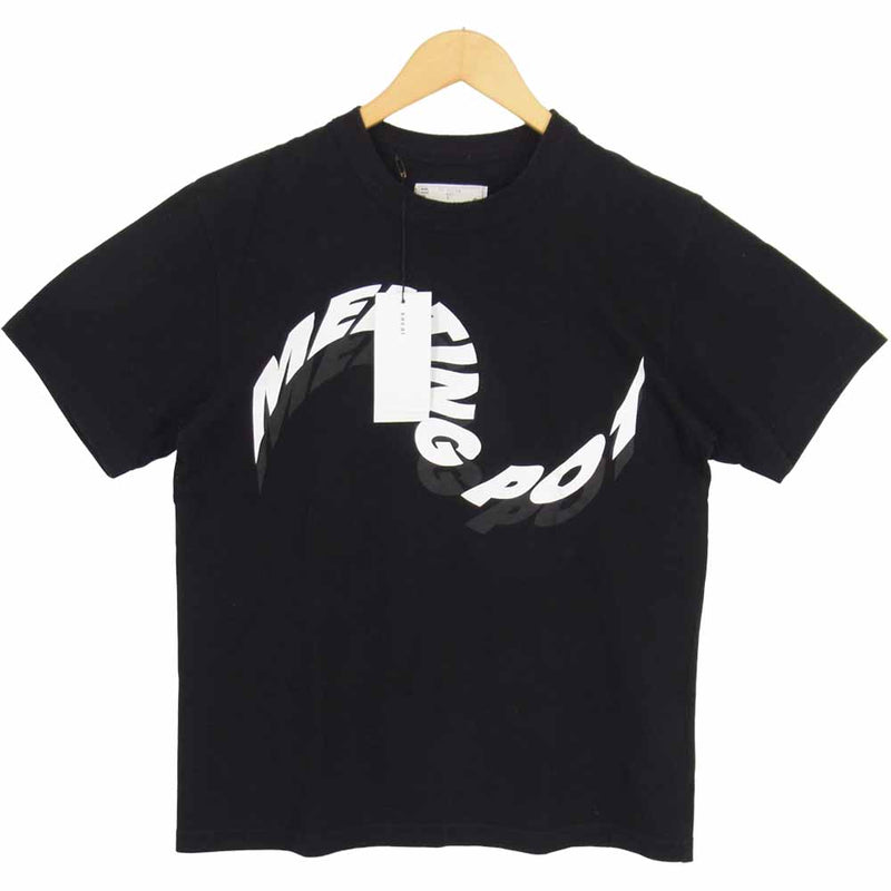 Sacai サカイ 19AW 19-0002S Melting Pot メルティング ポット Tシャツ ブラック系 2【中古】