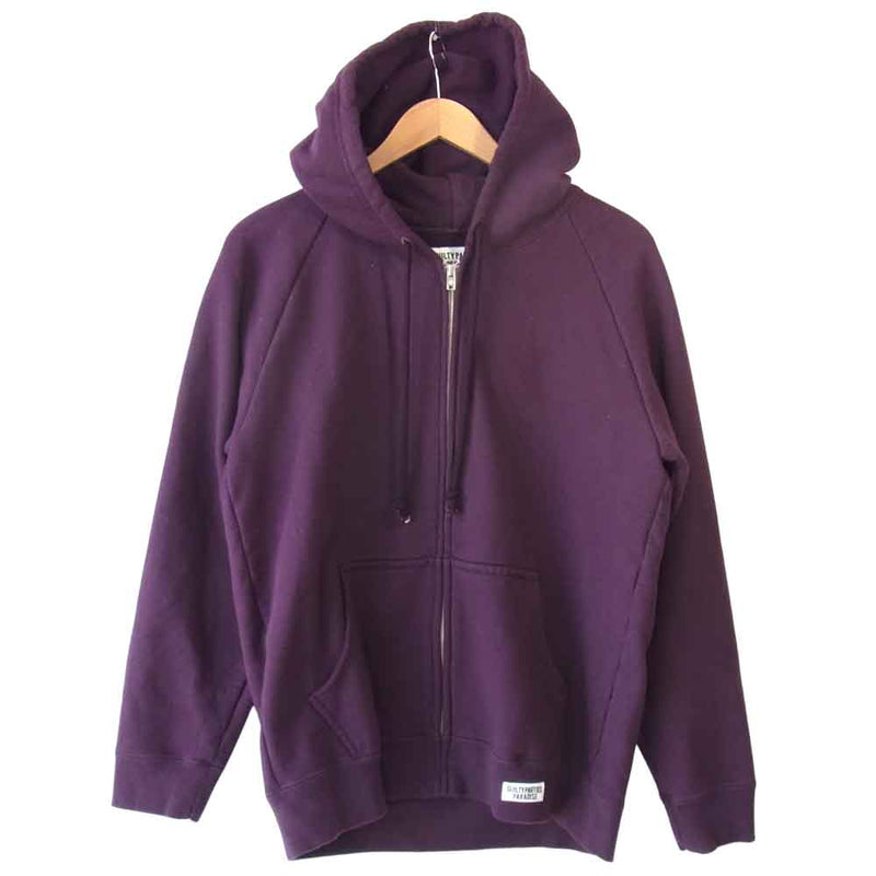 WACKO MARIA ワコマリア HEAVY WEIGHT ZIP HOODED SWEAT SHIRTヘビーウェイト フルジップ パーカー  パープル系 L【中古】