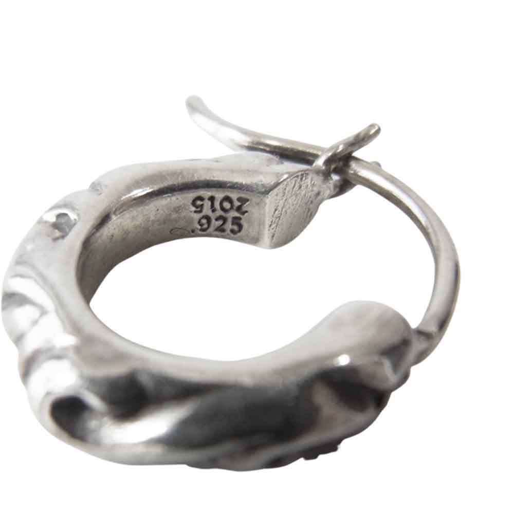 CHROME HEARTS クロムハーツ(原本無) TNY HOOP SCRL タイニー スクロール フープ シルバーピアス シルバー系【中古】