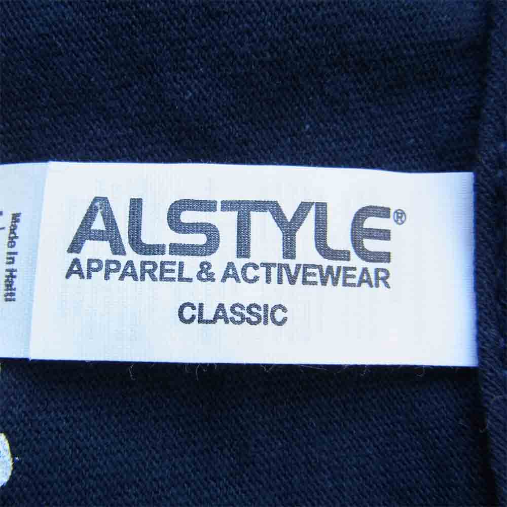 TENDERLOIN テンダーロイン T-TEE F.T.S チベタン スカル プリント Tシャツ ネイビー系 L【中古】