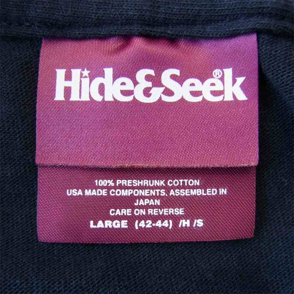 TENDERLOIN テンダーロイン × HIDEANDSEEK ハイドアンドシーク T-Pocket Tee ポケット Tシャツ ブラック系 L【美品】【中古】