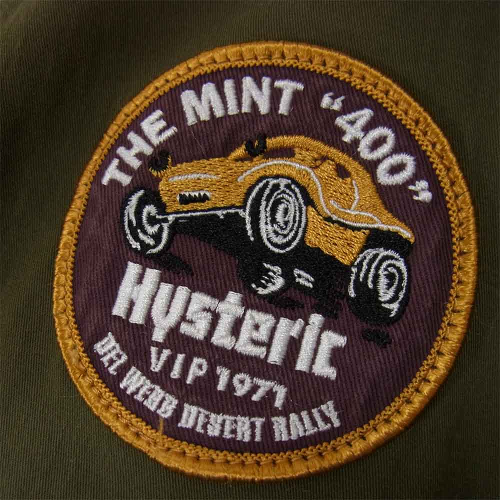 HYSTERIC GLAMOUR ヒステリックグラマー 0231AH07 ワッペン付き ミリタリー シャツ カーキ カーキ系 S【中古】
